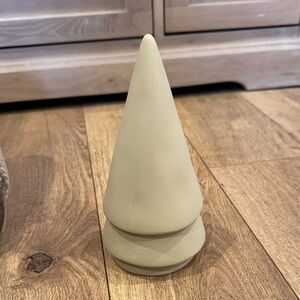 Chic Tan Cone Christmas Tree Sculpture